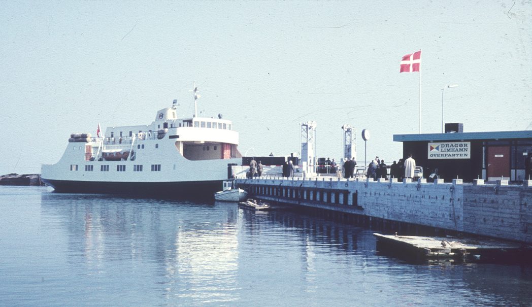 Dragør-Limhamnfærgen i 1962. Foto: Jørgen D. Petersen.