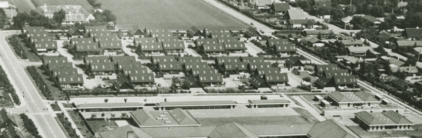 Udsnit af luftfoto ca. 1980. I forgrunden ses Nordstrandskolen.